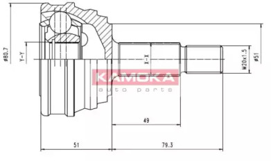 Шарнирный комплект (KAMOKA: 7010)