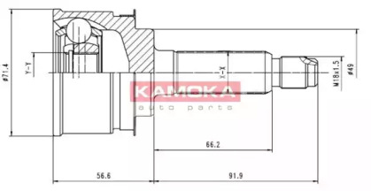 Шарнирный комплект (KAMOKA: 7022)