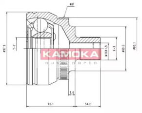 Шарнирный комплект (KAMOKA: 7050)