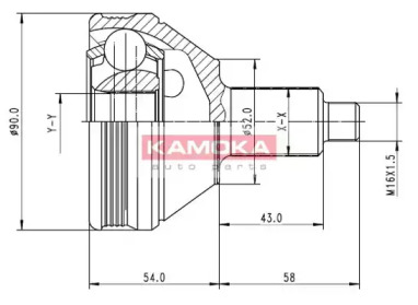 Шарнирный комплект (KAMOKA: 7086)