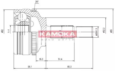 Шарнирный комплект (KAMOKA: 7140)