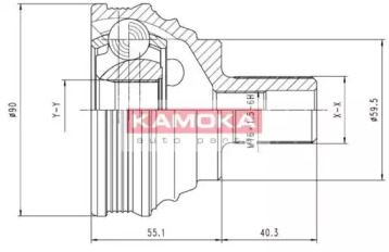 Шарнирный комплект (KAMOKA: 7338)