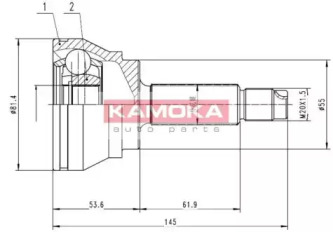 Шарнирный комплект (KAMOKA: 7350)