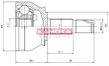 Шарнирный комплект (KAMOKA: 7412)