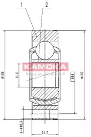 Шарнирный комплект (KAMOKA: 8738)