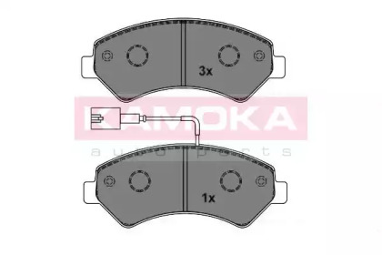 Комплект тормозных колодок (KAMOKA: JQ101150)