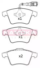 Комплект тормозных колодок (KAMOKA: JQ101205)