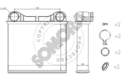 Теплообменник (SOMORA: 170250A)
