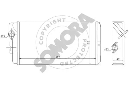 Теплообменник (SOMORA: 179950A)