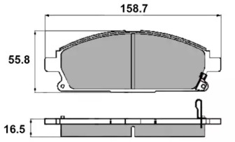 Комплект тормозных колодок (NATIONAL: NP2292)