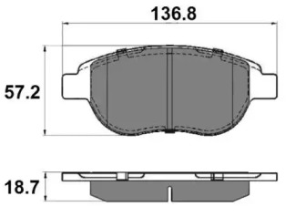 Комплект тормозных колодок (NATIONAL: NP2018)