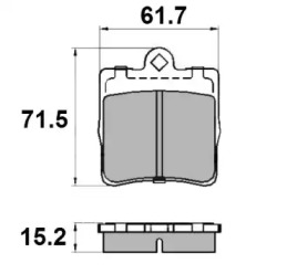Комплект тормозных колодок (NATIONAL: NP2055)
