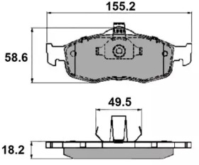 Комплект тормозных колодок (NATIONAL: NP2162)