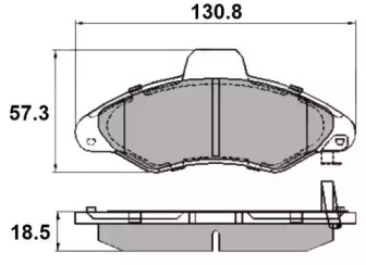 Комплект тормозных колодок (NATIONAL: NP2165)