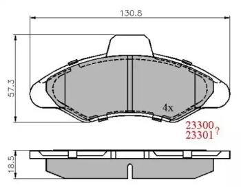 Комплект тормозных колодок (NATIONAL: NP2215)