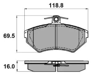 Комплект тормозных колодок (NATIONAL: NP2228)