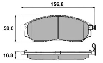 Комплект тормозных колодок (NATIONAL: NP2287)