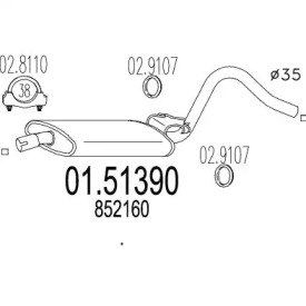 Амортизатор (MTS: 01.51390)