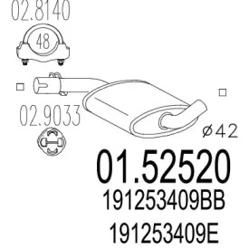 Амортизатор (MTS: 01.52520)