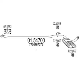 Амортизатор (MTS: 01.54700)