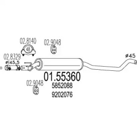 Амортизатор (MTS: 01.55360)