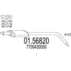 Амортизатор (MTS: 01.56820)