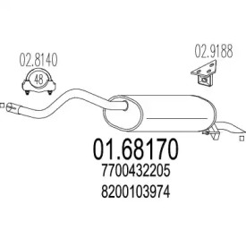 Амортизатор (MTS: 01.68170)