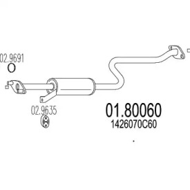 Амортизатор (MTS: 01.80060)