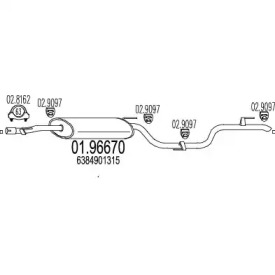 Амортизатор (MTS: 01.96670)