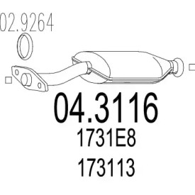Катализатор (MTS: 04.3116)