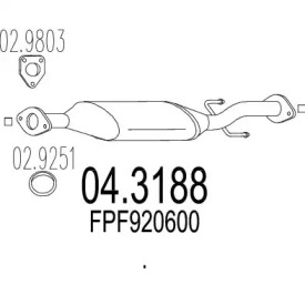 Катализатор (MTS: 04.3188)