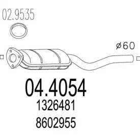 Катализатор (MTS: 04.4054)