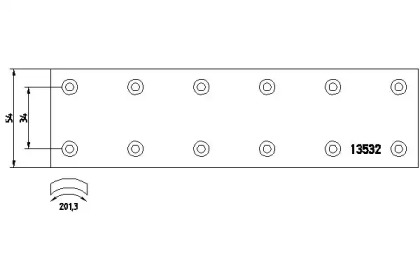 Комплект колодки тормозной накладки (HELLA: 8DB 355 019-511)