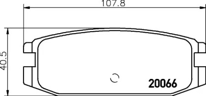 Комплект тормозных колодок (HELLA: 8DB 355 028-951)