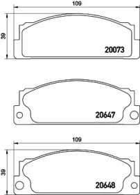 Комплект тормозных колодок (HELLA: 8DB 355 018-911)