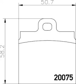 Комплект тормозных колодок (HELLA: 8DB 355 006-521)