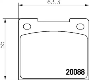 Комплект тормозных колодок (HELLA: 8DB 355 005-971)