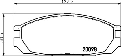 Комплект тормозных колодок (HELLA: 8DB 355 026-751)