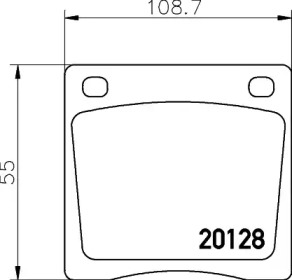 Комплект тормозных колодок (HELLA: 8DB 355 007-181)