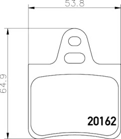 Комплект тормозных колодок (HELLA: 8DB 355 019-011)