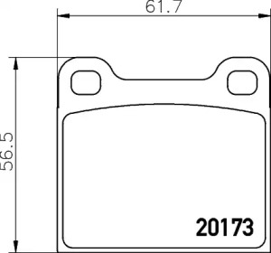 Комплект тормозных колодок (HELLA: 8DB 355 006-491)