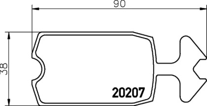 Комплект тормозных колодок (HELLA: 8DB 355 005-881)