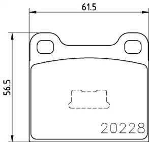 Комплект тормозных колодок (HELLA: 8DB 355 006-981)