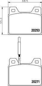 Комплект тормозных колодок (HELLA: 8DB 355 005-991)