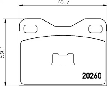 Комплект тормозных колодок (HELLA: 8DB 355 017-401)