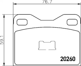 Комплект тормозных колодок (HELLA: 8DB 355 007-031)