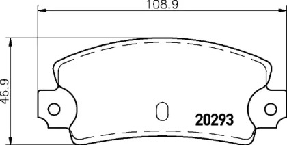 Комплект тормозных колодок (HELLA: 8DB 355 007-141)