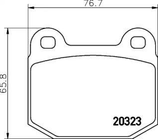 Комплект тормозных колодок (HELLA: 8DB 355 007-001)