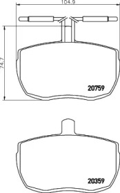 Комплект тормозных колодок (HELLA: 8DB 355 007-071)