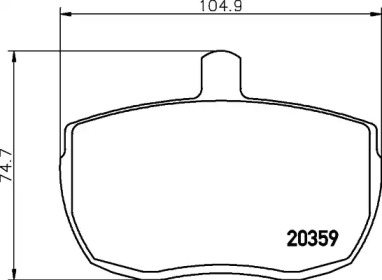 Комплект тормозных колодок (HELLA: 8DB 355 006-361)